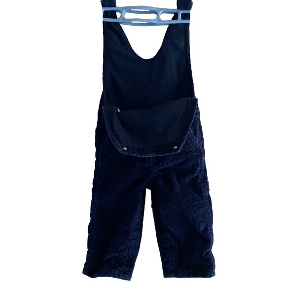 OSHKOSH B'GOSH Vestbak Corduroy Lined Adjustable Straps Snap Button Overall 12M - Picture 3 of 9
